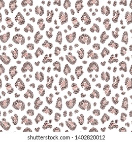 Leopard print. Vector illustration of seamless pattern.