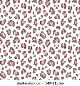 Leopard print. Vector illustration of seamless pattern.