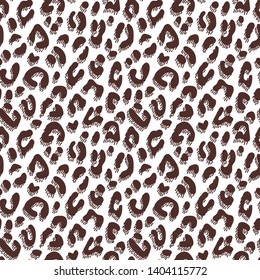 Leopard print. Vector illustration of seamless pattern.