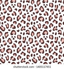 Leopard print. Vector illustration of seamless pattern.