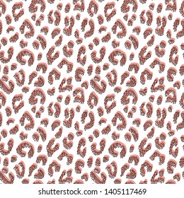 Leopard print. Vector illustration of seamless pattern.