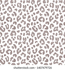 Leopard print. Vector illustration of seamless pattern.