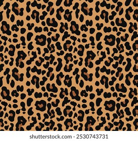 
leopardo impressão vetor ilustração padrão elegante sem emenda, textura de pele de gato selvagem moderno