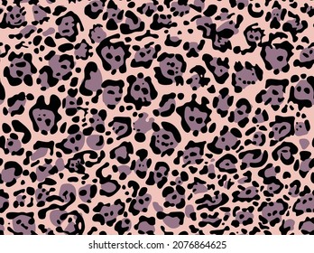 Leopard print vector seamless. Fashionable background for fabric, paper, clothes. Animal pattern