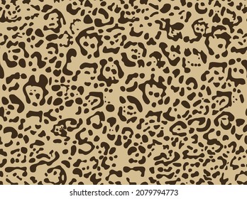 Leopard print vector seamless. Fashionable background for fabric, paper, clothes. Animal pattern