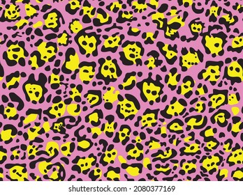 Vector de impresión leopardo sin fisuras. Fondo de moda para tela, papel, ropa. Patrón animal