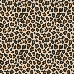 Leopard Print. Vector Seamless Pattern. Animal Skin Background With Black And Brown Spots On Beige Backdrop. Abstract Exotic Jungle Texture. Repeat Design For Decor, Fabric, Textile, Wallpapers, Cloth