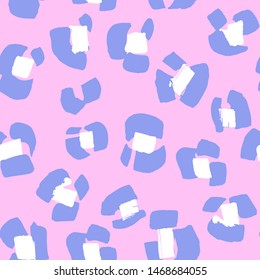 Leopard print. Vector seamless pattern. Abstract animal skin texture. Flower motif. Floral illusion.