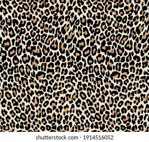 Leopard print. Vector seamless pattern