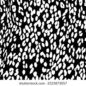 Leopard print. Vector seamless pattern. Animal skin background with black and brown spots on beige backdrop. Abstract exotic safari texture. Jaguar, leo, puma cheetah fur pattern. Repeat design