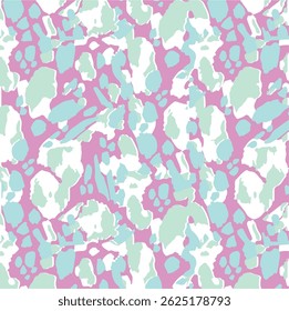 Leopard print. Vector seamless pattern. Animal skin background with black and brown spots on beige backdrop. Abstract exotic safari texture. Jaguar, leo, puma cheetah fur pattern. Repeat design