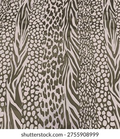 Leopard print. Vector seamless pattern. Animal skin background with black and brown spots on beige backdrop. Abstract exotic safari texture. Jaguar, leo, puma cheetah,zebra, fur pattern. Repeat design