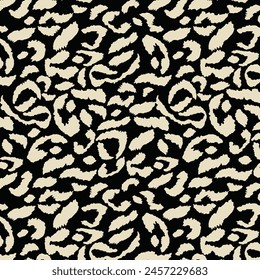 Leopard print vector seamless. Stylish background for fabric, paper, clothes. Animal pattern. Leopard animal skin background. Grunge textured abstract art textile wild print design illustration