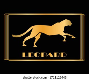 LEOPARD PRIVATE GOLD GRIP LOGO WORK