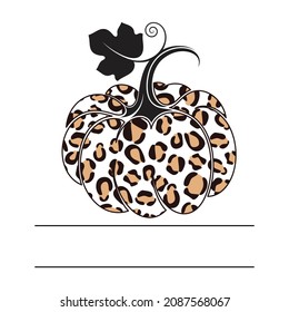 Leopard Pumpkin Monogram,pumpkin ornament,pumpkin clip art