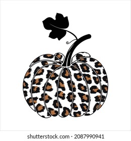 Leopard Pumpkin Vector isolated on a white background