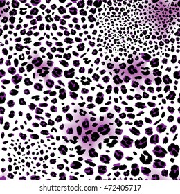 leopard purple and white skin seamless pattern small