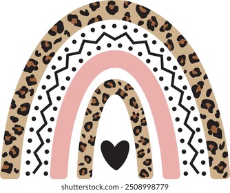 Leopard Rainbow isolado em fundo branco