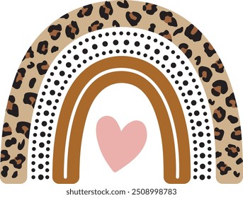Leopard Rainbow isolated on white background