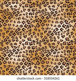 Leopard realistic vector seamless texture print pattern with dots and colorful background