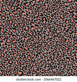 leopard red skin pattern. vector print. seamless pattern for clothing or print