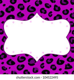 Leopard retro frame for your text
