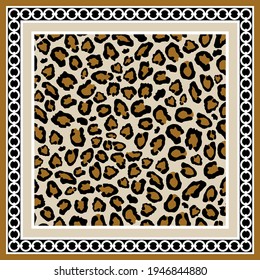 Leopard scarf pattern.Vector design for fashion prints and backgrounds.