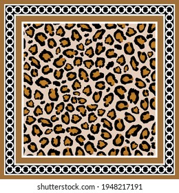 Leopard scarf pattern.Vector design for fashion prints and backgrounds.