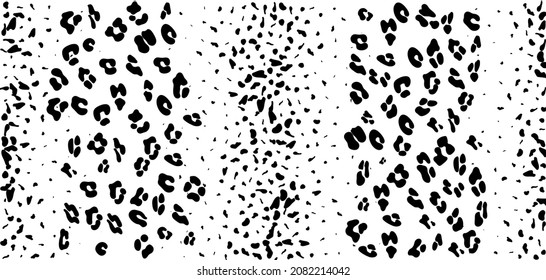 Leopard seamless black and white pattern. Leopard pattern design. Seamless ocelot pattern for wallpaper, wrapping pape, textile