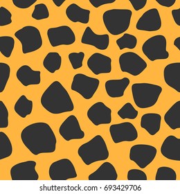 Leopard seamless pattern. 80s style. Vector Background
