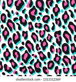 Leopard seamless pattern. Abstract animals background. Vector illustration,