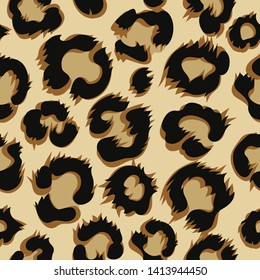 Leopard Seamless Pattern. Animal fur print design. Abstract vector background