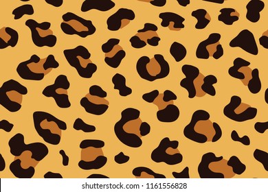 Leopard seamless pattern. Animal print. Vector background