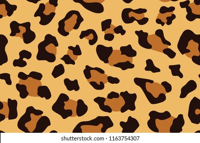 Leopard seamless pattern. Animal print. Vector background