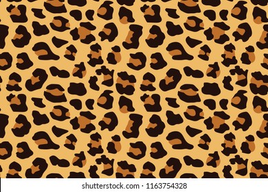 Leopard seamless pattern. Animal print. Vector background