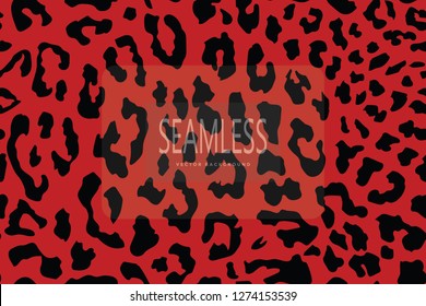 Leopard seamless pattern. Animal print. Vector background.animal skin, tiger stripes, abstract pattern, line background, fabric. Amazing hand drawn vector illustration. red and black