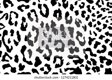 Leopard seamless pattern. Animal print. Vector background. Animal skin, tiger stripes, abstract pattern, line background, fabric. Amazing hand drawn vector illustration. White and black artwork