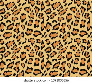 Leopard seamless pattern. Animal print. Vector background