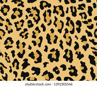 Leopard seamless pattern. Animal print. Vector background