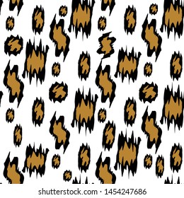 Leopard seamless pattern. Animal print. Vector background