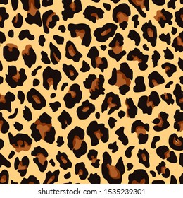 Leopard seamless pattern. Animal print. Vector background. Perfect for  banner,poster, fashion, wallpaper, fabric, textile, web sites,apps
