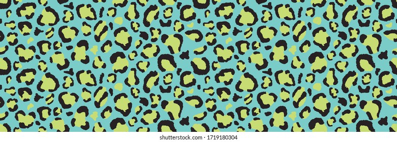 Leopard seamless pattern. Animal print. Wide vector background.