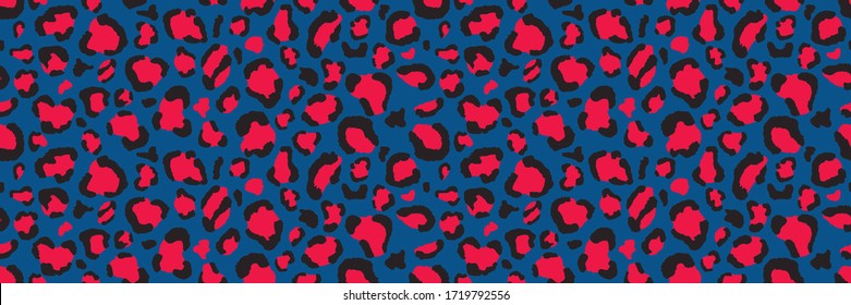 Leopard seamless pattern. Animal print. Wide vector background.