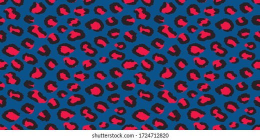 Leopard seamless pattern. Animal print. Wide vector background.