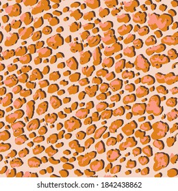 Leopard seamless pattern. Animal print. Vector background