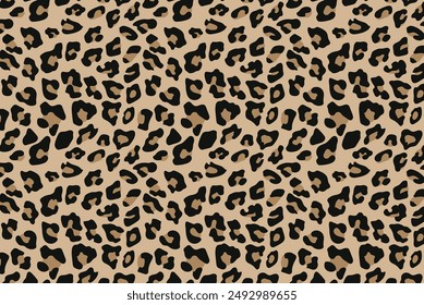 Patrón sin costuras de leopardo. Estampado animal. fondo de Vector