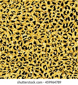 Leopard seamless pattern. Animal print. Vector illustration.