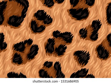 Leopard seamless pattern. Animal stylized print, fur texture.