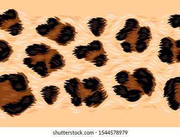 Leopard seamless pattern. Animal stylized print, fur texture.