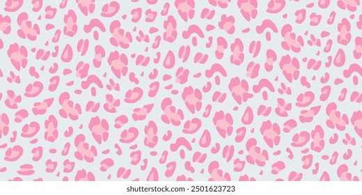 Leopard seamless pattern. Animalistic print for fabric, paper. Vector hand-drawn background